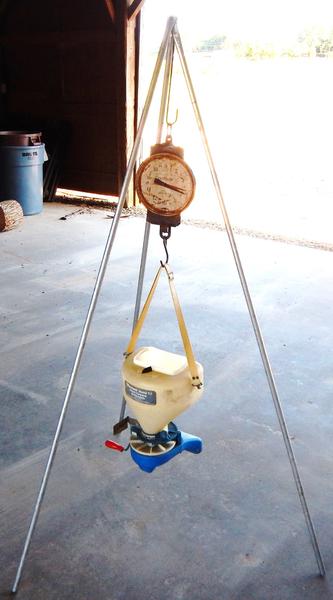 Figure 7. A milk scale, or a similar scale, can be used to weigh